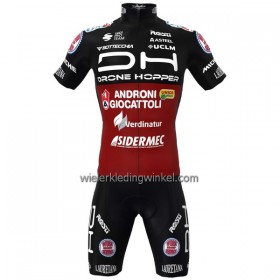 Set Fietsshirt + Korte Koersbroek Drone Hopper 2022 Androni Giocattoli Rood Zwart